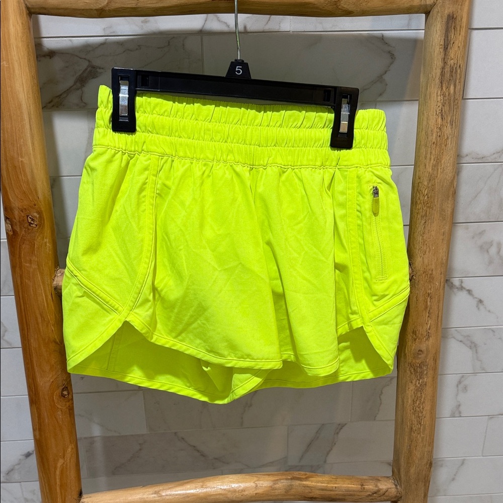 Neon Yellow lululemon shorts XS